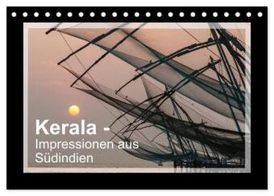 Kerala - Impressionen aus Südindien (Tischkalender 2026 DIN A5 quer), CALVENDO Monatskalender