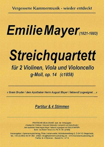 Streichquartett g-Moll op.14für 2 Violinen, Viola und Violoncello