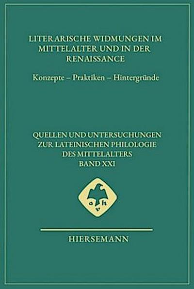 Literarische Widmungen im Mittelalter und in der Renaissance