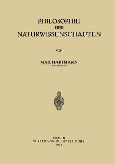 Philosophie der Naturwissenschaften