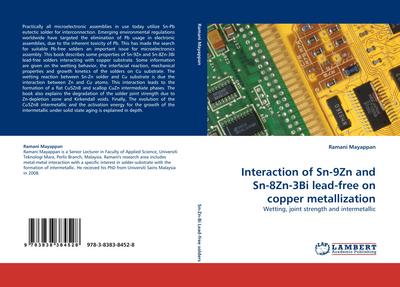 Interaction of Sn-9Zn and Sn-8Zn-3Bi lead-free on copper metallization