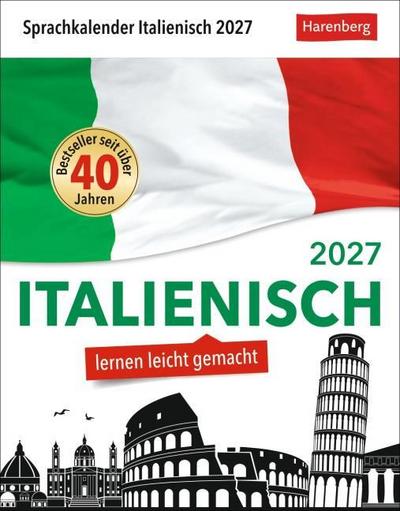 Italienisch Sprachkalender 2027 - Italienisch lernen leicht gemacht - Tagesabreißkalender