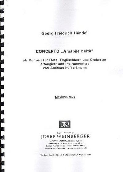 Concerto Amabile Beltà für Flöte, Englischhorn und Orchesterfür Flöte, Englischhorn und Klavier