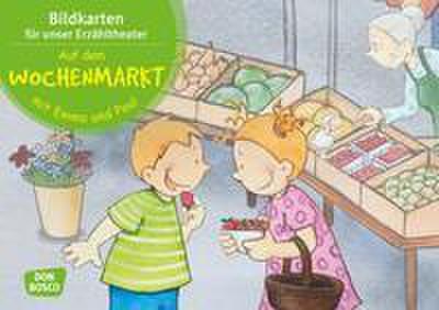 Auf dem Wochenmarkt mit Emma und Paul