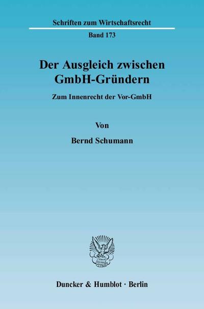 Der Ausgleich zwischen GmbH-Gründern.
