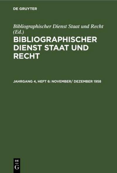 November/ Dezember 1958