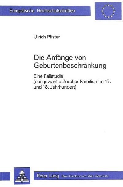 Die Anfänge von Geburtenbeschränkung