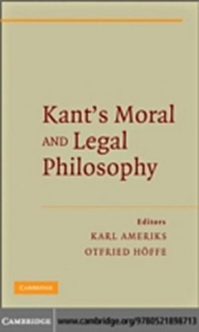 Kant’’s Moral and Legal Philosophy