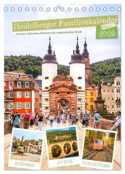 Heidelberger Familienkalender (Tischkalender 2026 DIN A5 hoch), CALVENDO Monatskalender