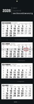 4-Monatskalender Black 2026