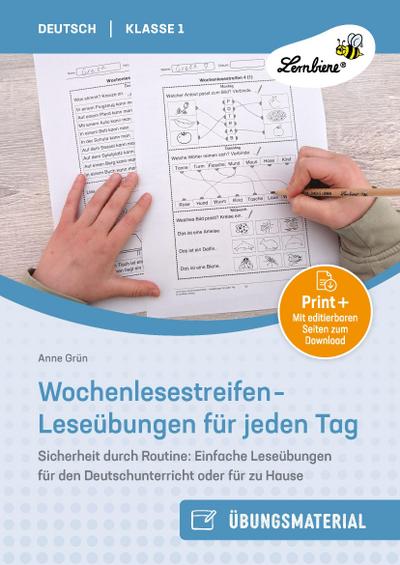 Wochenlesestreifen - Leseübungen für jeden Tag
