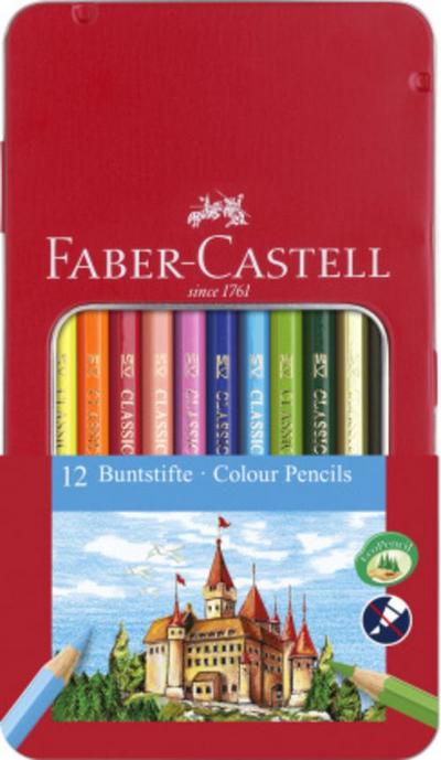 Faber-Castell Buntstift hexagonal 12er-Metalletui