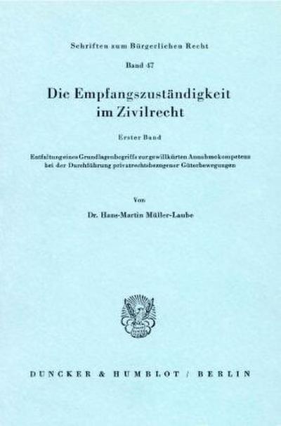 Die Empfangszuständigkeit im Zivilrecht.