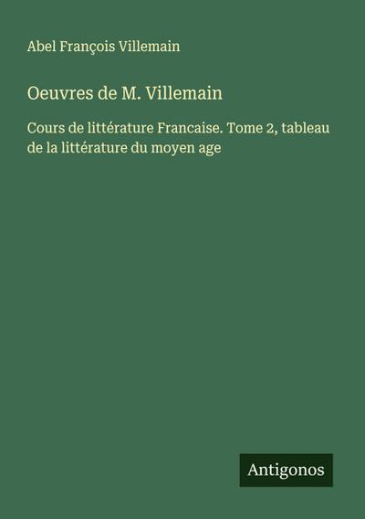 Oeuvres de M. Villemain