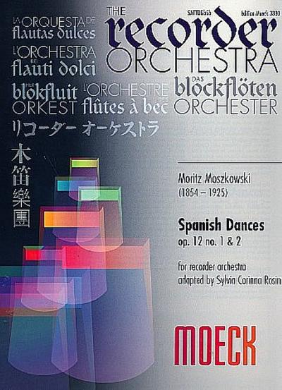 Spanish Dances op.12,1 and op.12,2for recorder orchestra