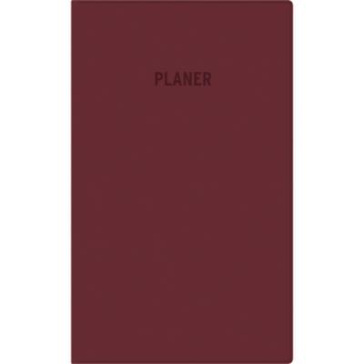 Taschenplaner bordeaux 2026 - Bürokalender 9,5x16 cm - 32 Seiten - 1 Monat auf 2 Seiten - separates Adressheft - faltbar - Notizheft - 520-1011