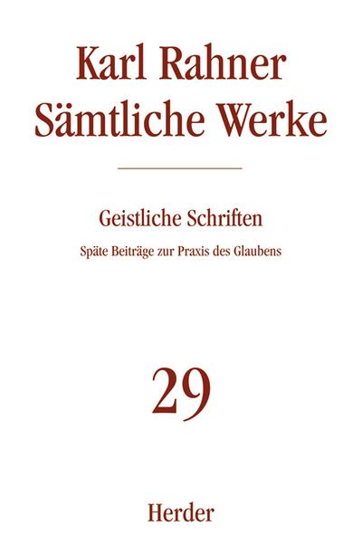 Sämtliche Werke Karl Rahner Sämtliche Werke