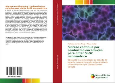 Síntese contínua por combustão em solução para obter SnO2 nanométrico
