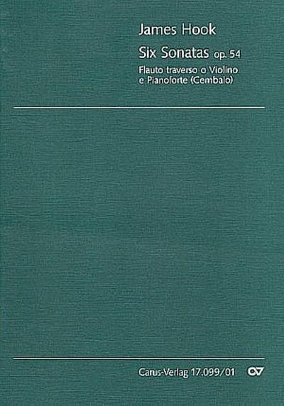 6 Sonaten op.54für Flöte (Violine) und Klavier (Cembalo)