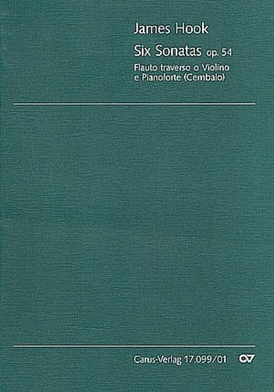 6 Sonaten op.54für Flöte (Violine) und Klavier (Cembalo)