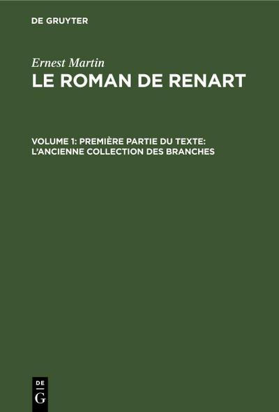 Première partie du texte: L’ancienne collection des branches