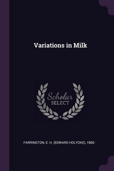 Variations in Milk