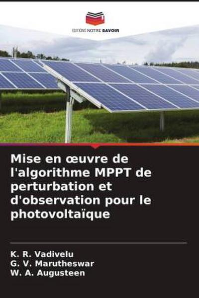 Mise en ¿uvre de l’algorithme MPPT de perturbation et d’observation pour le photovoltaïque