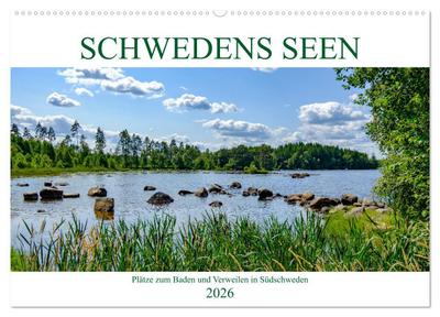 Schwedens Seen (Wandkalender 2026 DIN A2 quer), CALVENDO Monatskalender