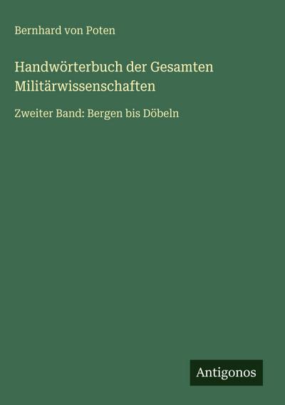 Handwörterbuch der Gesamten Militärwissenschaften