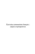 Ecrivains communistes francais- enjeux