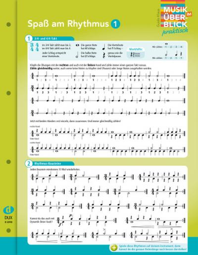 Spaß am Rhythmus 1 "Musik im Überblick"