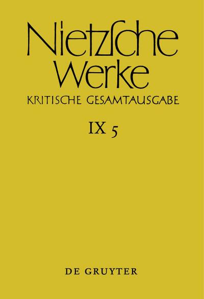 Friedrich Nietzsche: Nietzsche Werke - Arbeitsheft W I 8