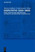 Disputatio 1200–1800