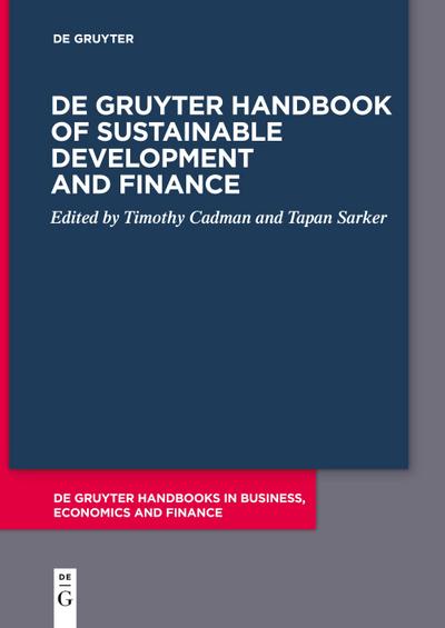 De Gruyter Handbook of Sustainable Development and Finance