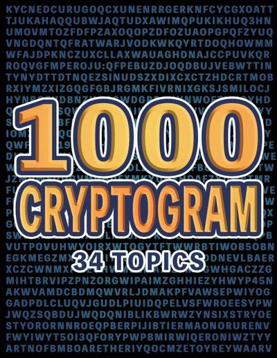 1000 Cryptogram Puzzles Brain-Boosting Word Challenges for Puzzle Lovers