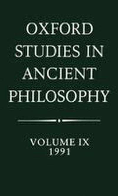 Oxford Studies in Ancient Philosophy