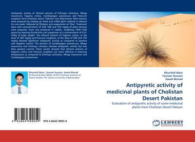 Antipyretic activity of medicinal plants of Cholistan Desert Pakistan