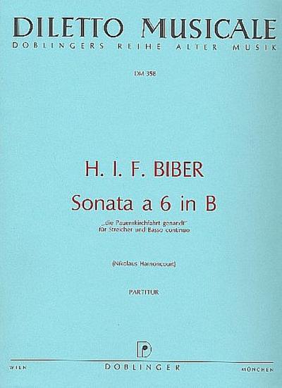 Sonata a 6 B-Dur für Violine solo,2 Violinen, 2 Violen, Kontrabaß und Bc