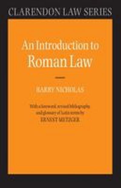 An Introduction to Roman Law