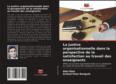 La justice organisationnelle dans la perspective de la satisfaction au travail des enseignants