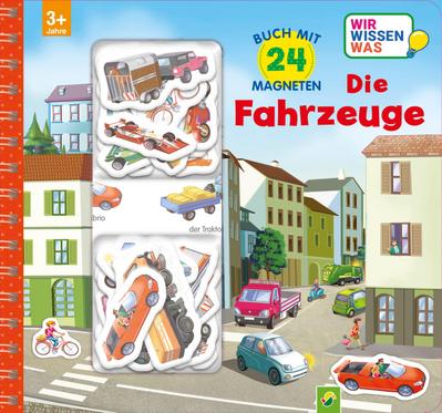 Magnetbuch Die Fahrzeuge mit 24 Magneten