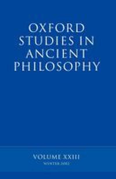 Oxford Studies in Ancient Philosophy