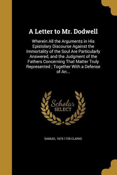 LETTER TO MR DODWELL