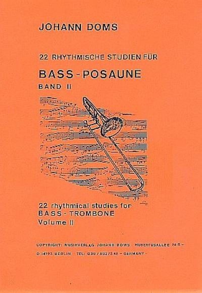22 rhythmische Studien Band 2für Bass-Posaune