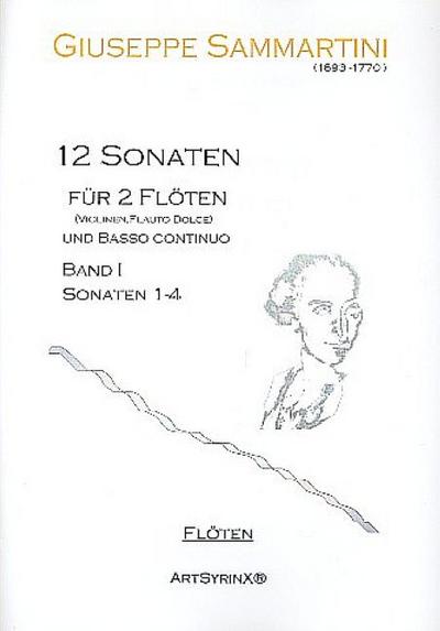 12 Sonaten Band 1 (Nr.1-4)für 2 Flöten (Violinen)