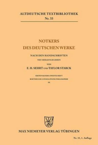 Notkers des Deutschen Werke
