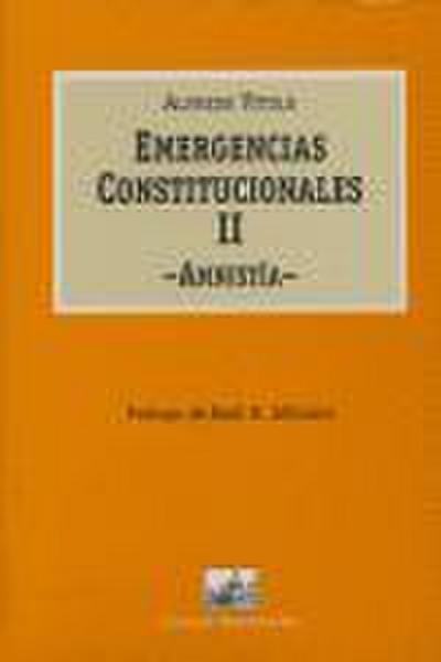 Emergencias constitucionales II. Amnistía