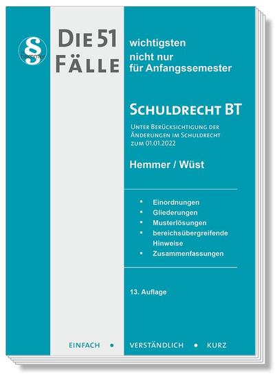 Die 51 wichtigsten Fälle zum Schuldrecht BT