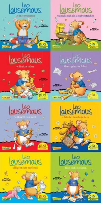 Pixi-Box 219: Leo Lausemaus (8x8 Exemplare), 64 Teile