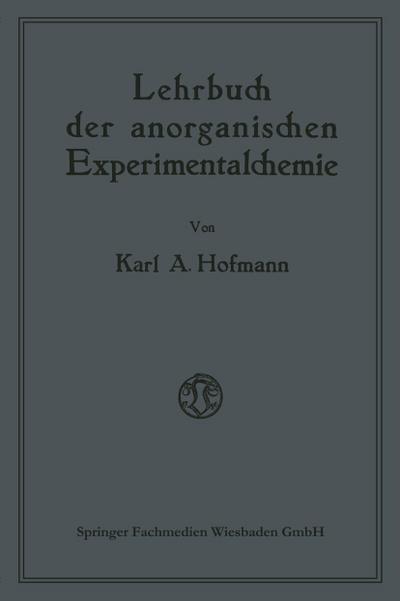 Lehrbuch der anorganischen Experimentalchemie
